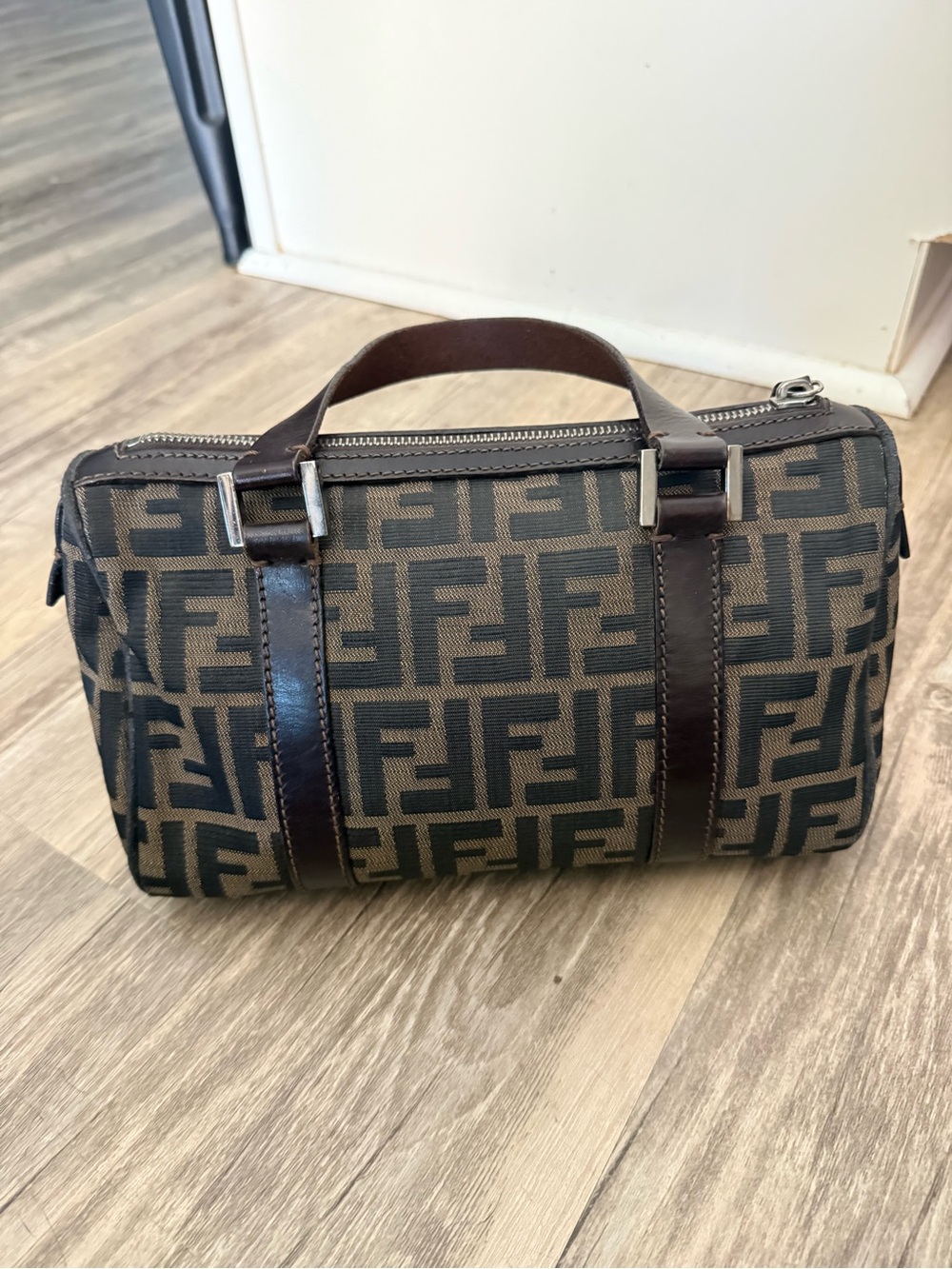 Vintage Fendi Zucca FF Boston Bag 16327